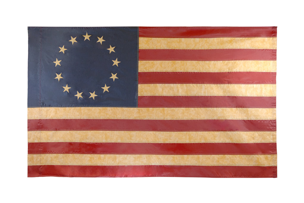 Betsy Ross Vintage Embroidered Home Banner Oxford Poly 3x5ft