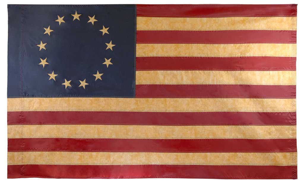 Betsy Ross Vintage Embroidered Home Banner Oxford Poly 3x5ft
