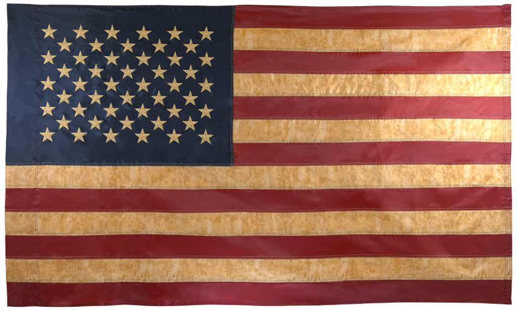 USA Vintage Embroidered Home Banner Oxford Poly 3x5ft