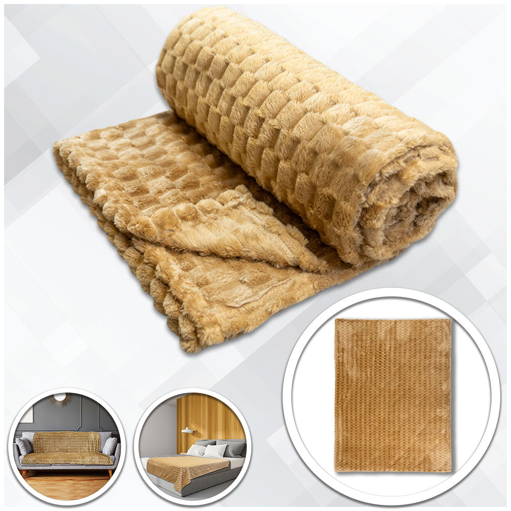 Caramel Solid Color (Turtle Shell) Soft Plush 50x60in Blanket