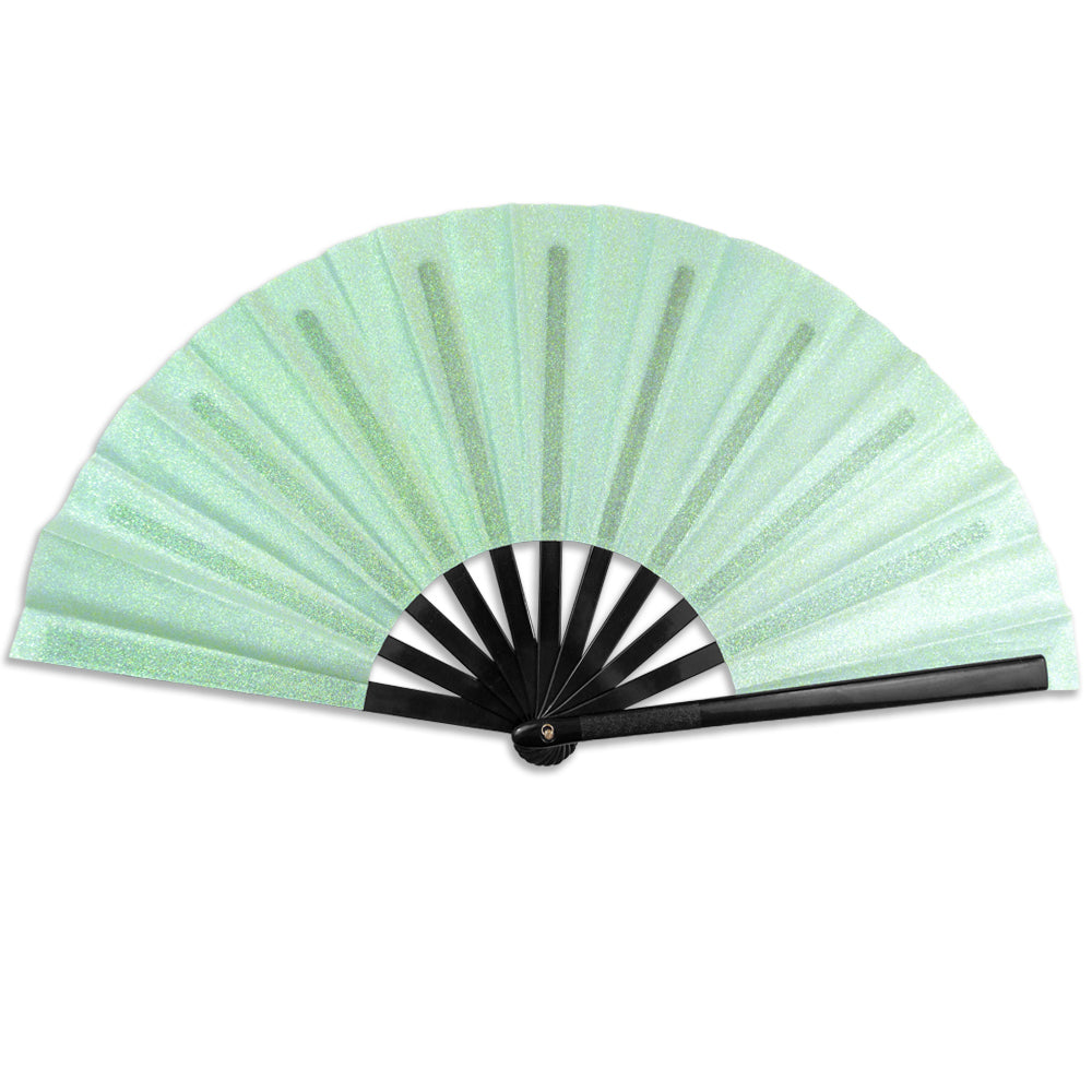 Glitter Fairy Blue X-Large Hand Fan
