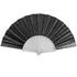 Glitter Black Small Hand Fan (Clear Handle)