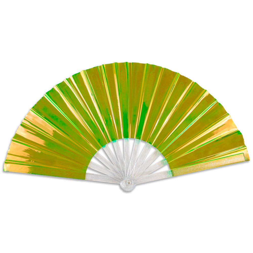 Iridescent Neon Green X-Large Fan