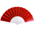 Glitter Red Small Hand Fan (Clear Handle)