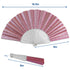 Glitter Pink Small Hand Fan (Clear Handle)