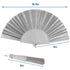 Glitter Silver Small Hand Fan (Clear Handle)