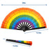 Rainbow Glitter X-Large Hand Fan