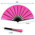 Transparent Glitter Hot Pink X-Large Fan
