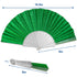 Glitter Green Small Hand Fan (Clear Handle)