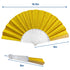 Glitter Gold Small Hand Fan (Clear Handle)