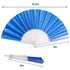 Glitter Royal Blue Small Hand Fan (Clear Handle)