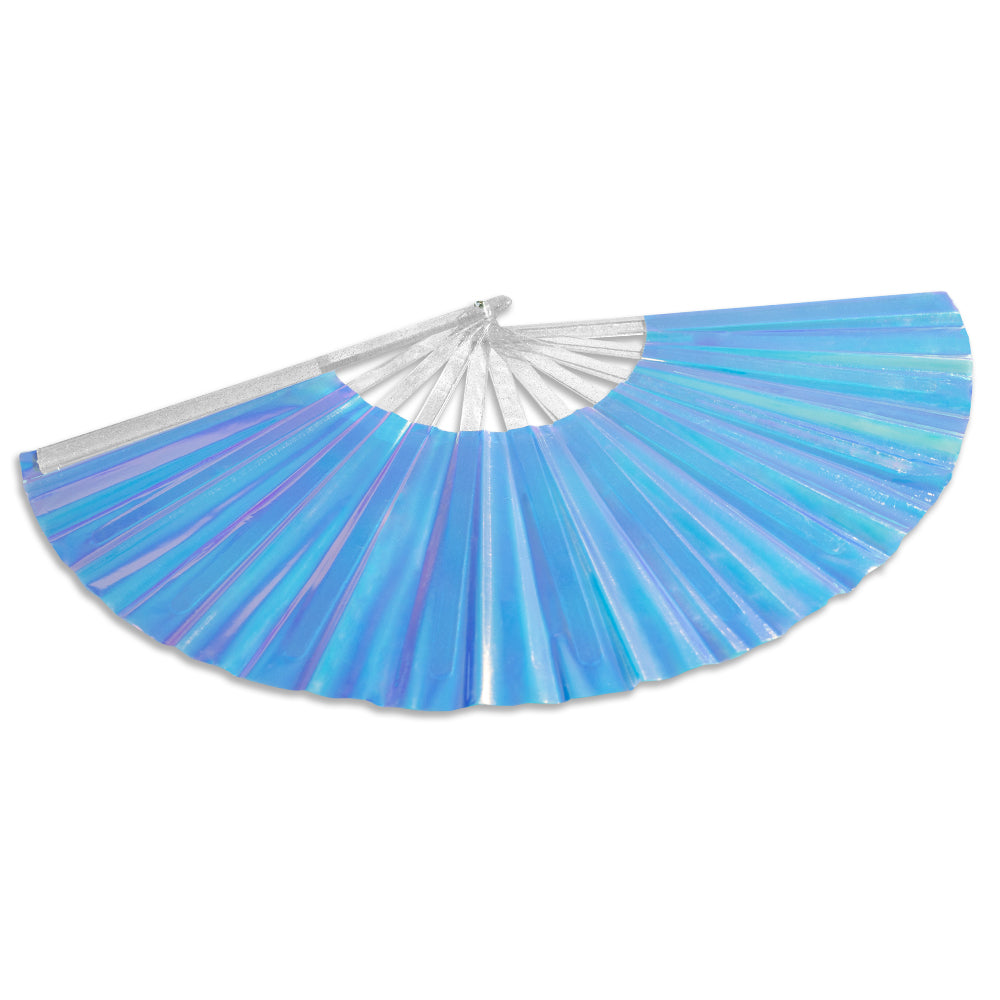 Iridescent Fairy Dust Blue X-Large Fan