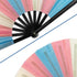 Transgender Glitter X-Large Hand Fan