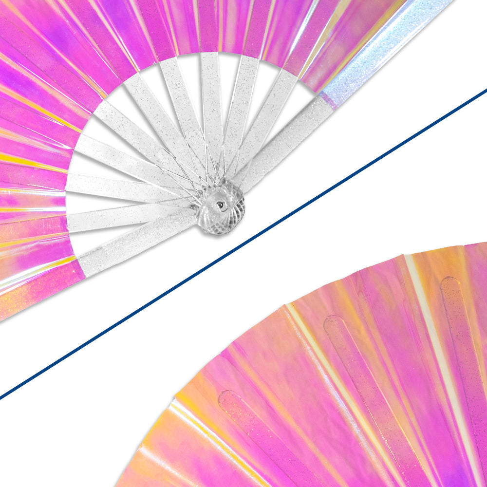 Iridescent Opal Light X-Large Hand Fan