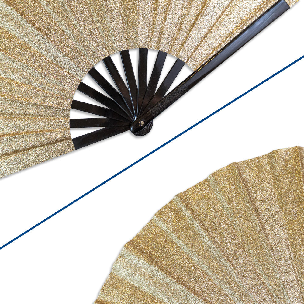 Champagne Glitter X-Large Fan
