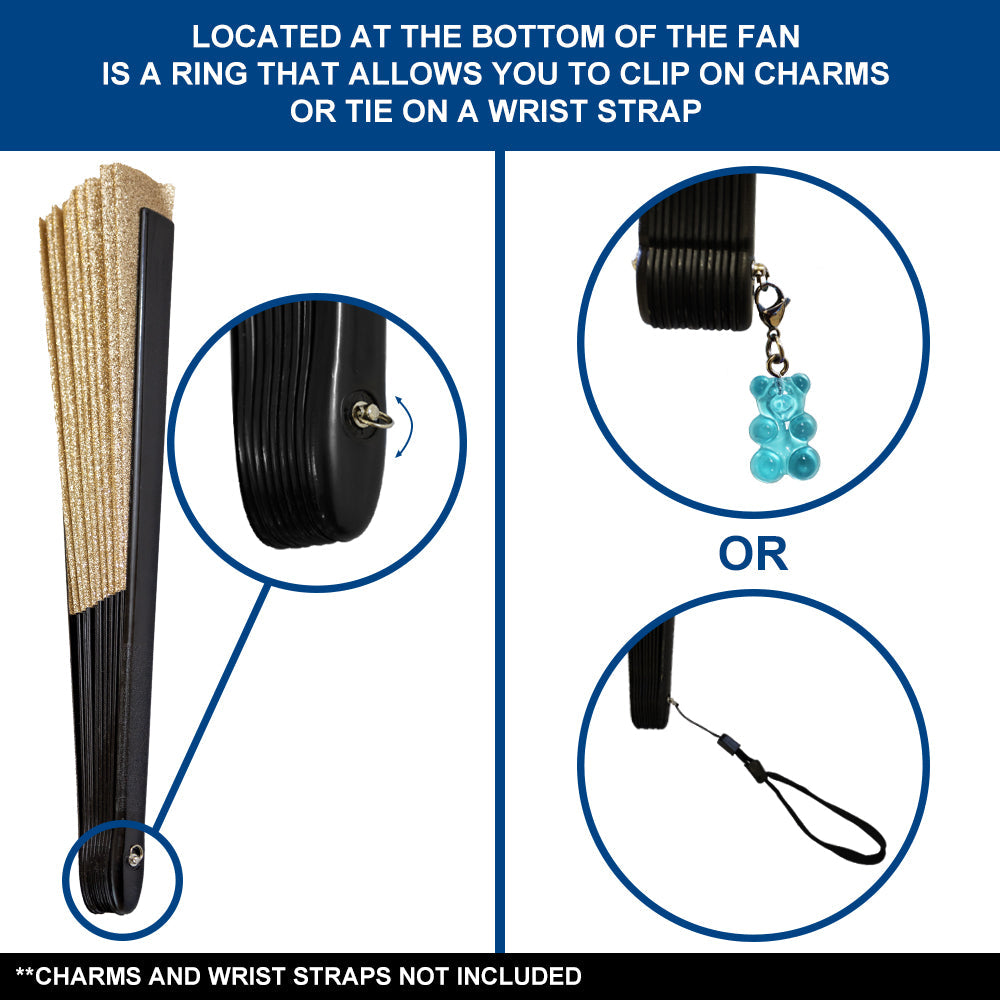 Champagne Glitter X-Large Fan