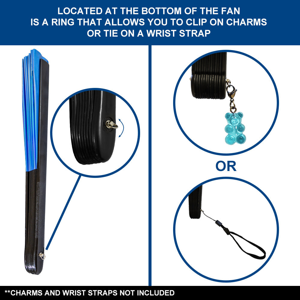 Metallic Blue X-Large Fan
