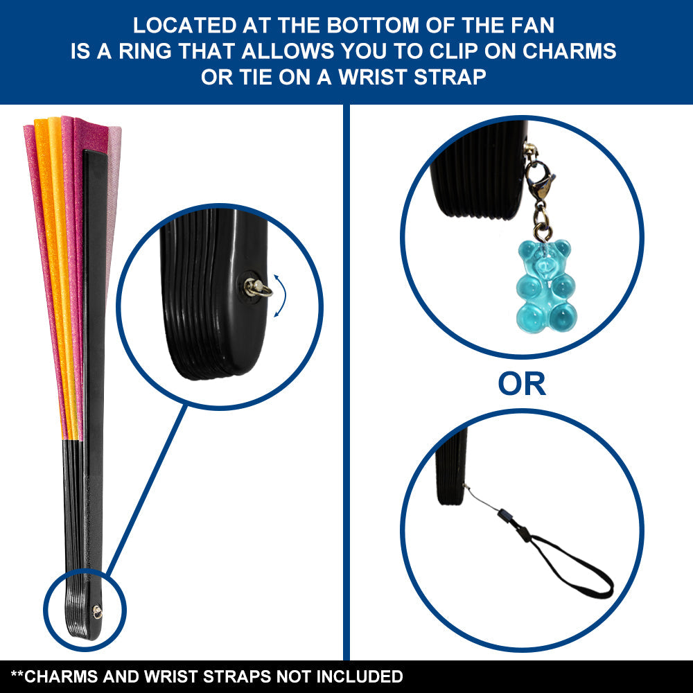 Lesbian (Sunset) Glitter X-Large Hand Fan