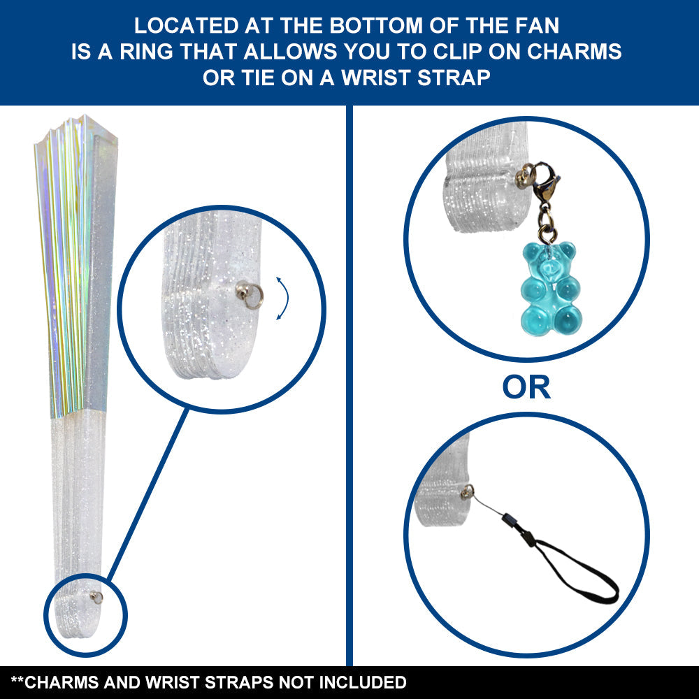 Iridescent Opal Light X-Large Hand Fan