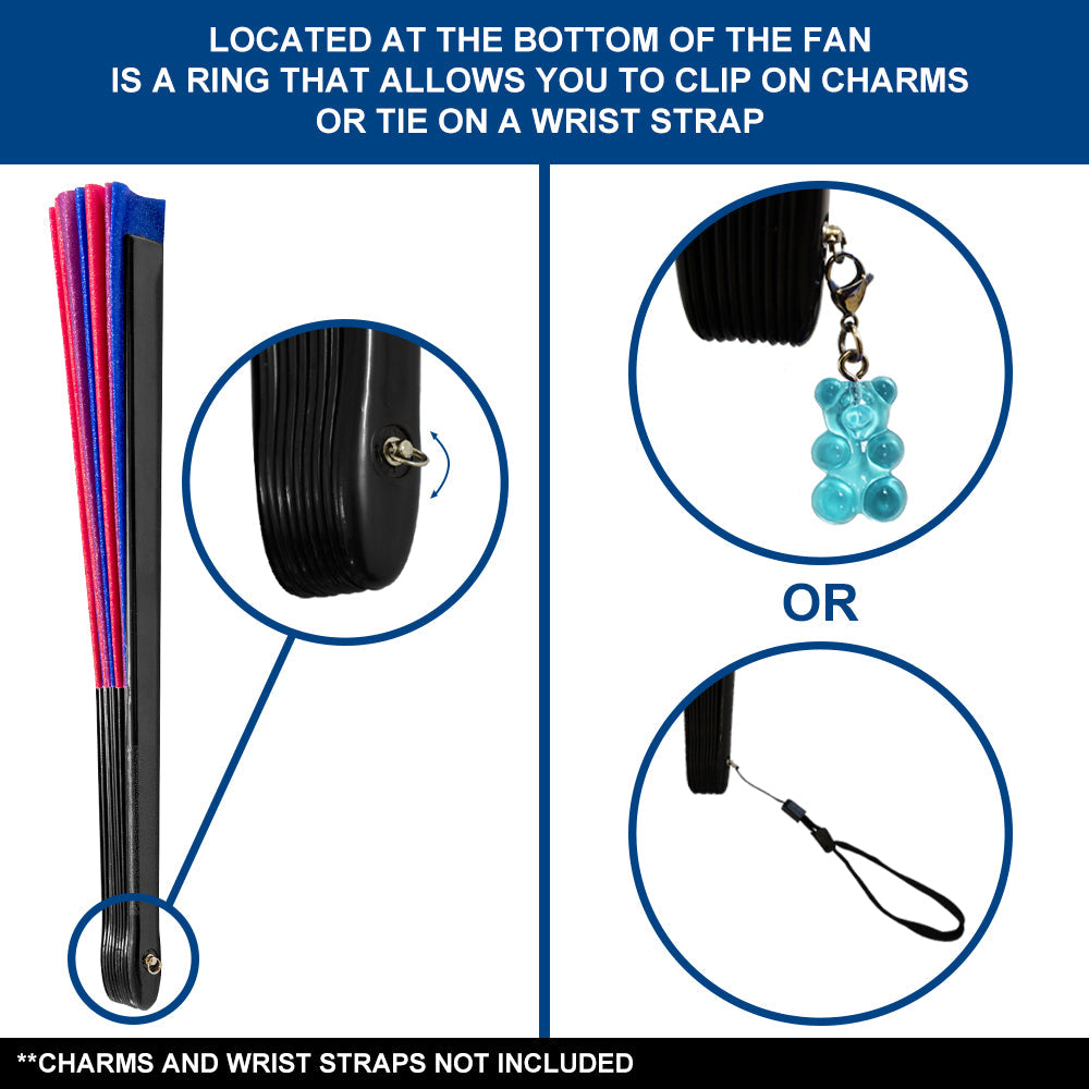 Bisexual Glitter X-Large Hand Fan