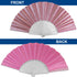 Glitter Pink Small Hand Fan (Clear Handle)