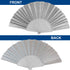 Glitter Silver Small Hand Fan (Clear Handle)