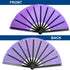 Transparent Glitter Purple X-Large Hand Fan