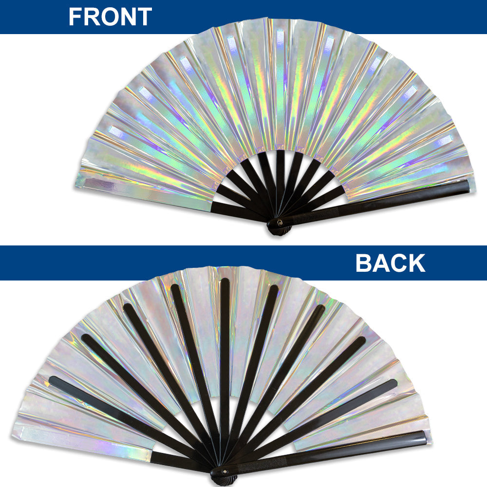 Metallic Silver X-Large Fan