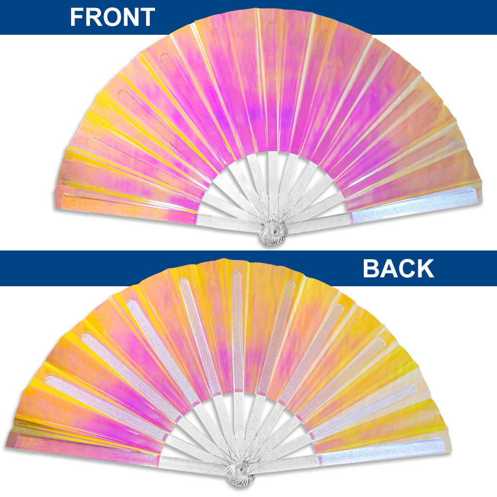 Iridescent Opal Light X-Large Hand Fan