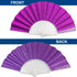 Glitter Purple Small Hand Fan (Clear Handle)