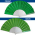 Glitter Green Small Hand Fan (Clear Handle)