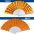 Glitter Orange Small Hand Fan (Clear Handle)