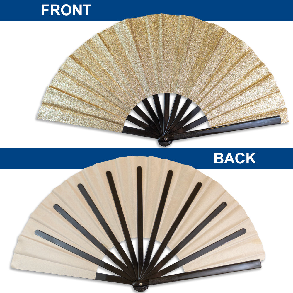 Champagne Glitter X-Large Fan
