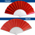 Glitter Red Small Hand Fan (Clear Handle)
