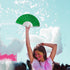Glitter Green Small Hand Fan (Clear Handle)