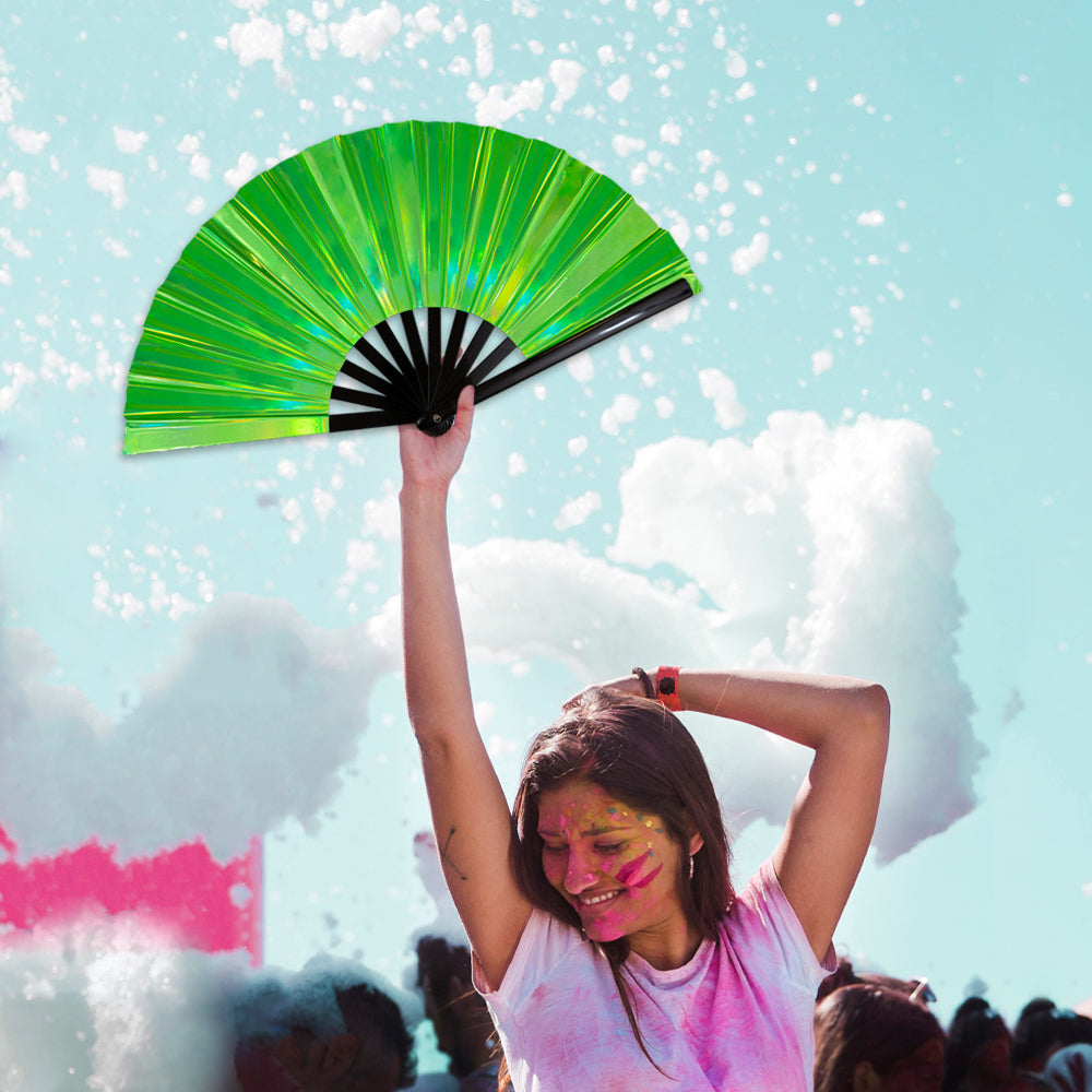 Metallic Teal X-Large Fan