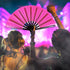 Transparent Glitter Hot Pink X-Large Fan