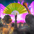 Iridescent Neon Green X-Large Fan