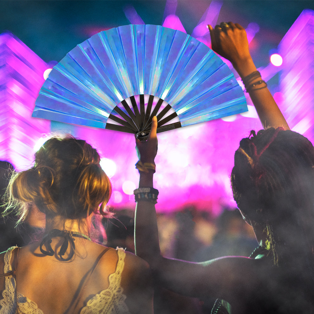 Metallic Blue X-Large Fan