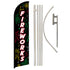 Fireworks (Black) Windless Banner Flag & Pole Kit