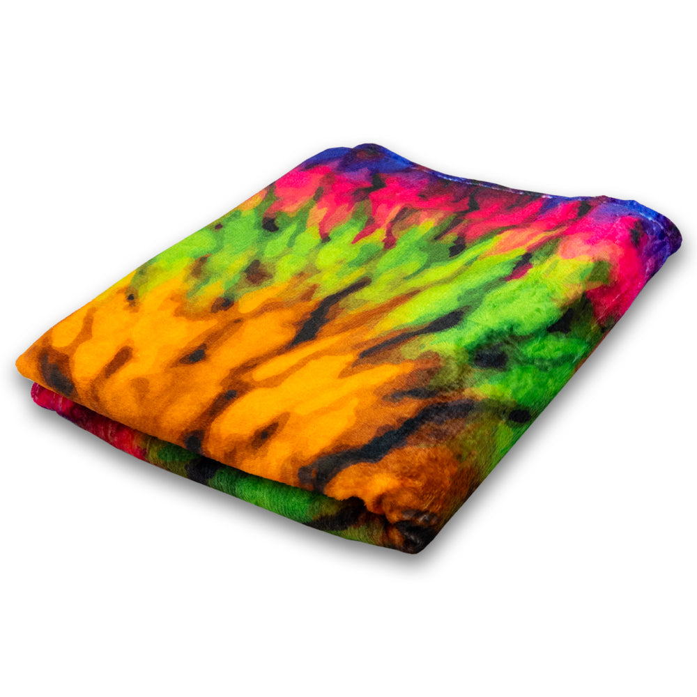 Tie-Dye (Neon) Soft Plush 50x60in Blanket