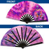 Butterfly (Tie Dye) Blacklight X-Large Hand Fan