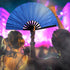 Glitter Royal Blue X-Large Hand Fan