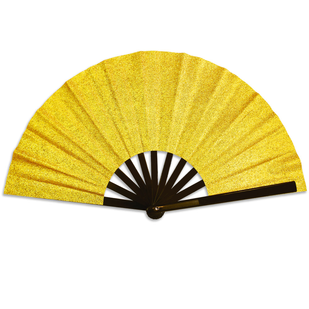 Glitter Gold X-Large Hand Fan