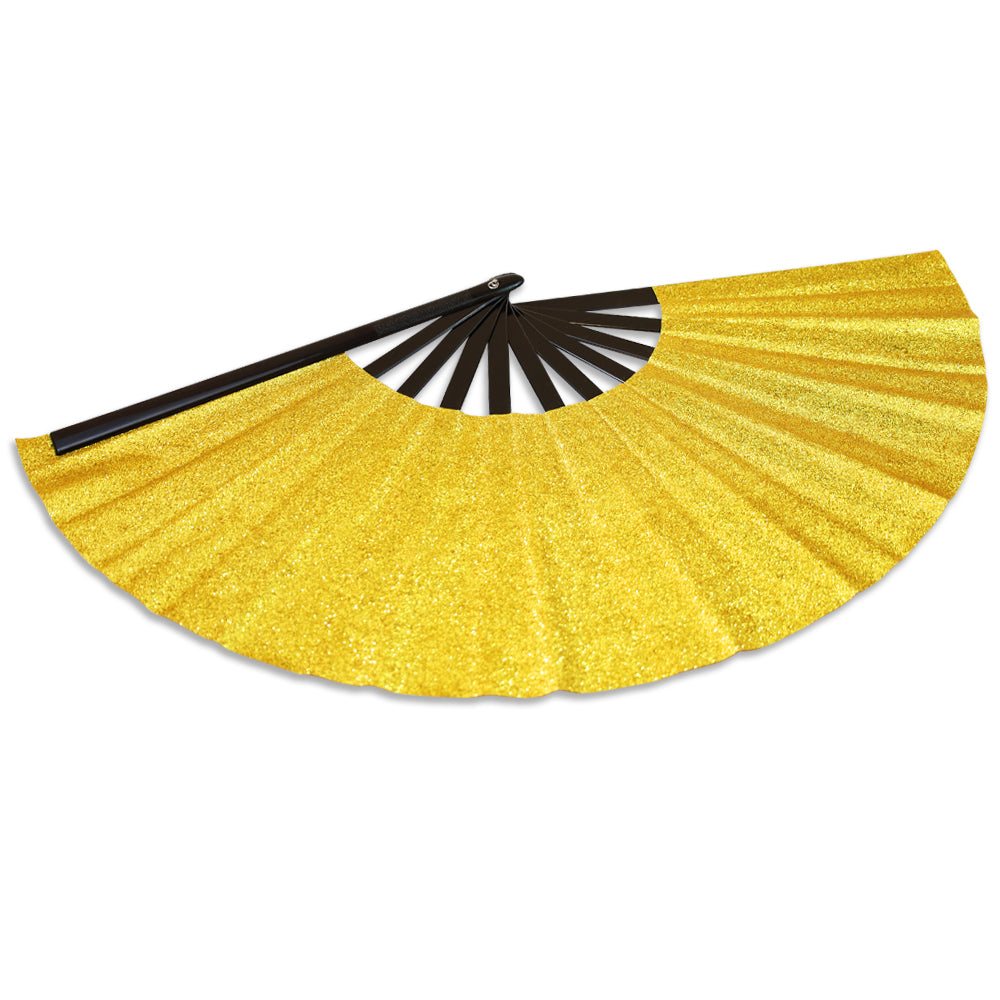 Glitter Gold X-Large Hand Fan