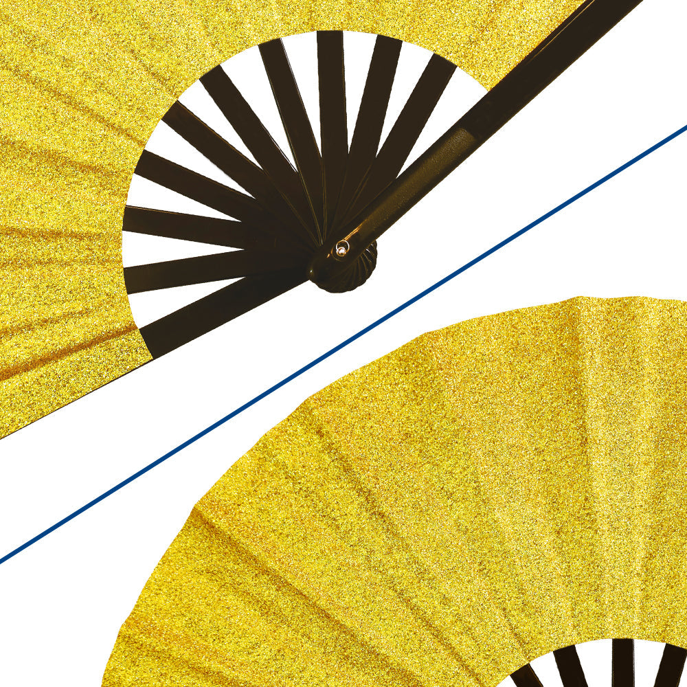 Glitter Gold X-Large Hand Fan