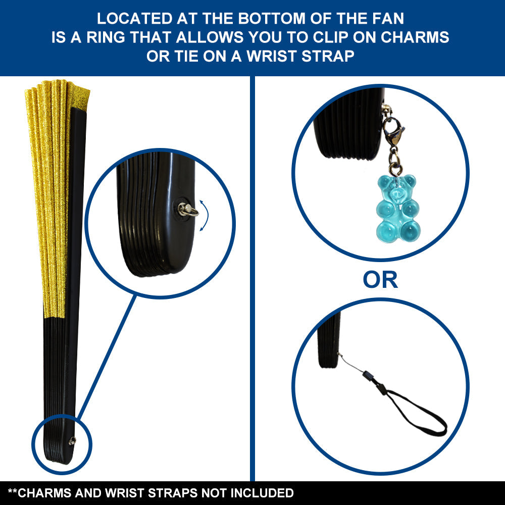 Glitter Gold X-Large Hand Fan