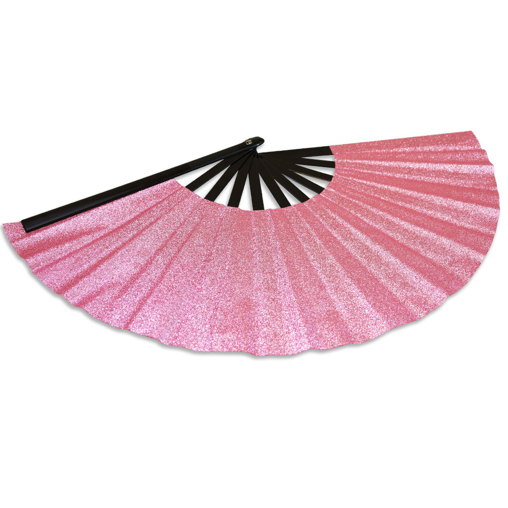 Glitter Pink X-Large Hand Fan