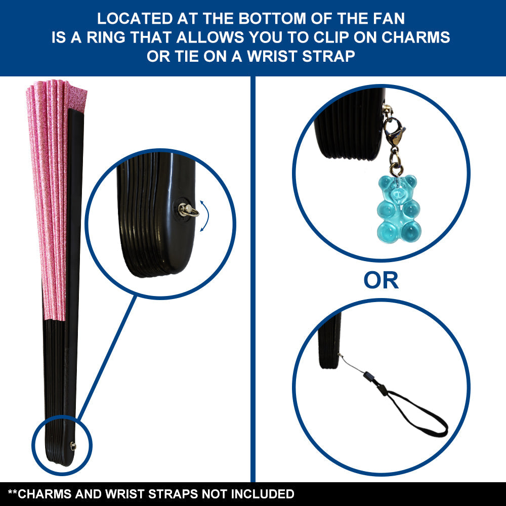 Glitter Pink X-Large Hand Fan