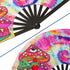 Mushroom (Tie Dye) Blacklight X-Large Hand Fan